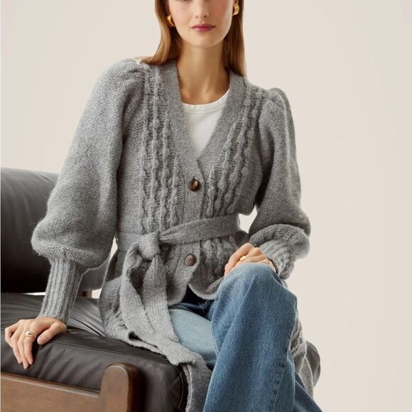 🖤 TOCCIN *Black* Camille Popcorn Cardigan Coat - Picture 3 of 14